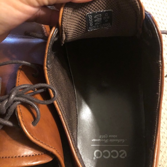 Ecco Shock Point Men’s Lace up Leather Brown Sz:45 main image 7